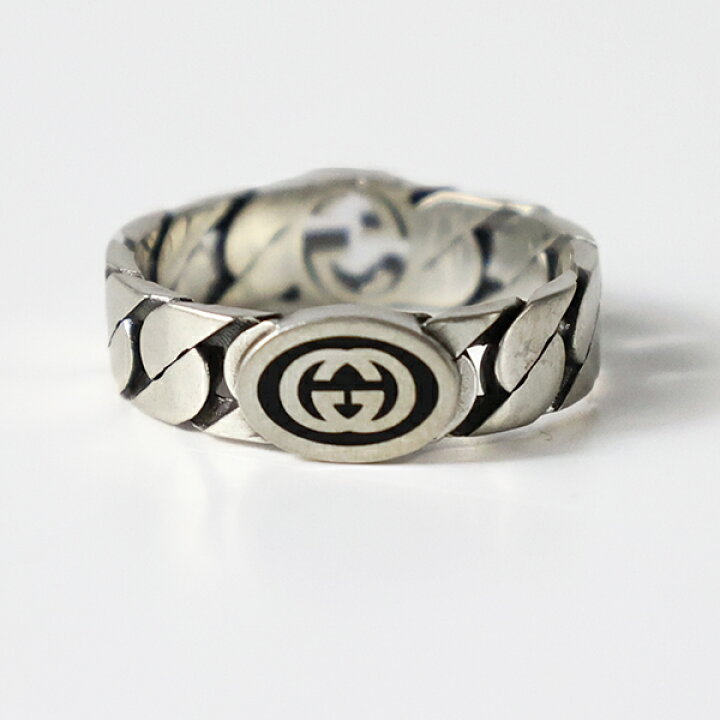 楽天市場】GUCCI グッチ リング Sterling Silver Interlocking G Ring 
