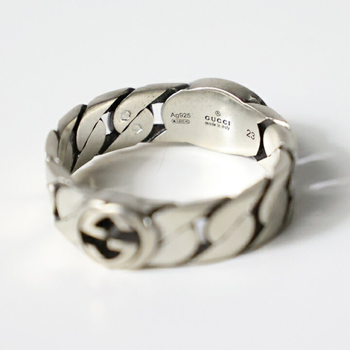 楽天市場】GUCCI グッチ リング Sterling Silver Interlocking G Ring 