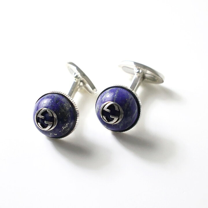 楽天市場】GUCCI グッチ カフスボタン Interlocking G Lapis Cufflinks  