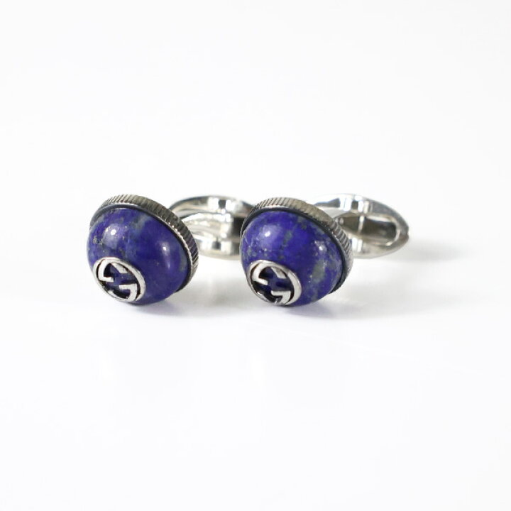 楽天市場】GUCCI グッチ カフスボタン Interlocking G Lapis Cufflinks  
