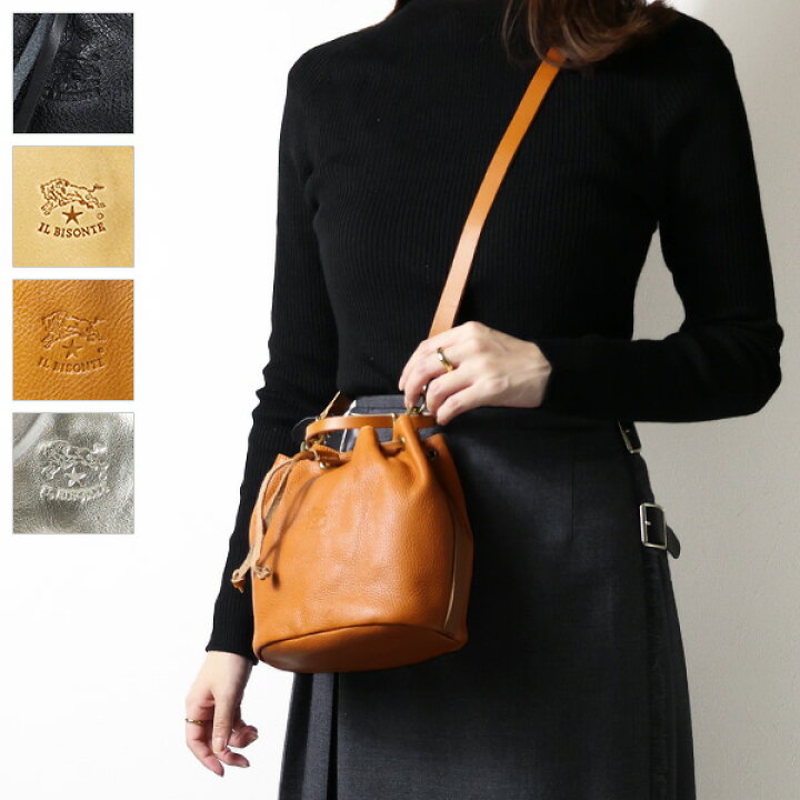 楽天市場】IL BISONTE イルビゾンテ BUCKET BAG BBU001 PV0001 BK197B 