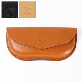 IL BISONTE イルビゾンテ Glasses Case SCA087 PV0005 グラスケース メガネケース 眼鏡ケース ロゴ シンプル メンズ レディース ユニセックス