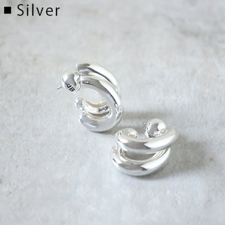 JENNYBIRD シルバーフープピアス 約2.5cm 【公式通販】