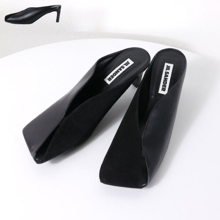 楽天市場】Jil Sander ジルサンダー Square Toe Leather Mules 