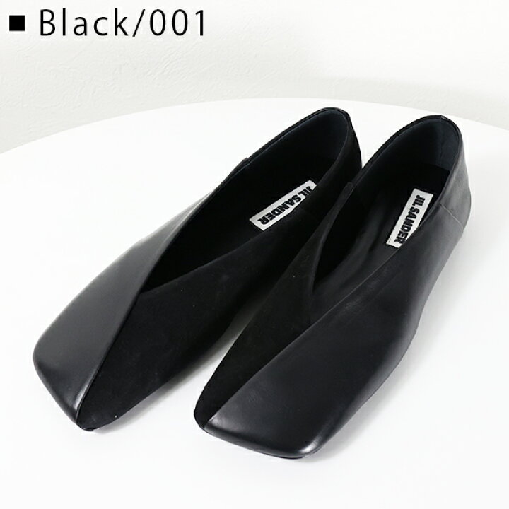 楽天市場】Jil Sander ジルサンダー Square Toe Leather Ballet Shoes  