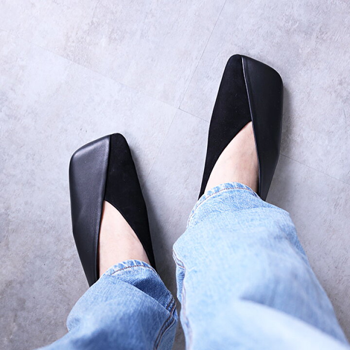 楽天市場】Jil Sander ジルサンダー Square Toe Leather Ballet Shoes 