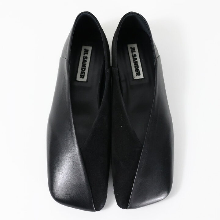 楽天市場】Jil Sander ジルサンダー Square Toe Leather Ballet Shoes 