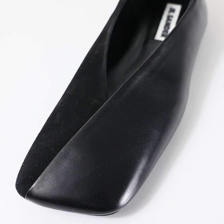 楽天市場】Jil Sander ジルサンダー Square Toe Leather Ballet Shoes 