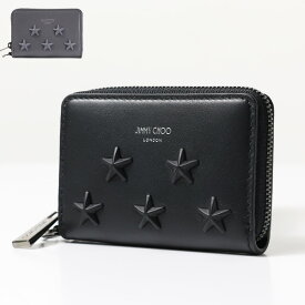 【3月31迄！タイムセール価格！】JIMMY CHOO ジミーチュウ DANNY コインケース 小銭入れ ラウンドファスナー ミニ財布 スタッズ 星 本革 レディース DANNY OAJ