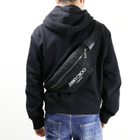 Jimmy Choo ジミーチュウ Finsley ボディバッグ ウエストバッグ コンパクト 鞄 ロゴ メンズ FINSLEY DNH LaG Onlinestore