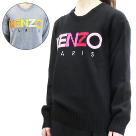 KENZO ケンゾー PARIS JUMPER SWEATER F962TO618808 94 99 ニット セーター カジュアル ウール キレカジ シンプル 長袖 ロゴ レディース