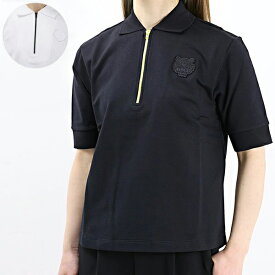 KENZO ケンゾー Tiger Zip Polo Shirt F952TO782955 ポロシャツ Tシャツ 半袖 ハーフジップ タイガー ロゴ レディース