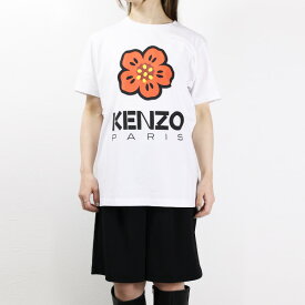 【5/31迄！SNSフォロワーさん限定 5％OFFクーポン発行中】KENZO ケンゾー Boke Flower T-Shirts Tシャツ 半袖 クルーネック コットン フラワー 花 ロゴT ロゴプリント レディース FD52TS039 4SO