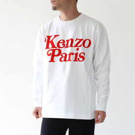 KENZO ケンゾー KENZO BY VERDY LONG SLEEVED T-SHIRT Tシャツ ロンT ロゴT 長袖 クルーネック クラシックフィット コットン ロゴ メンズ FE55TS145 4SI