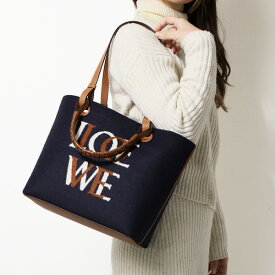 4/30迄！Instagramフォロワーさん限定クーポン発行中！LOEWE ロエベ LOVE ANAGRAM TOTE BAG SMALL A717S72X13 5917 トートバッグ ロゴ ウール レザー 本革 レディース 通勤 通学