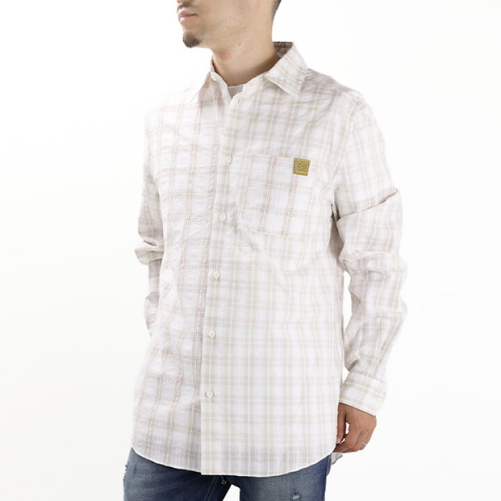 楽天市場】LOEWE ロエベ Patchwork Check Shirt チェックシャツ シャツ 