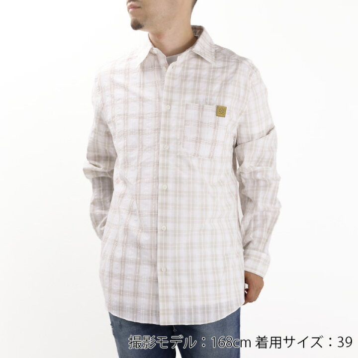 楽天市場】LOEWE ロエベ Patchwork Check Shirt チェックシャツ シャツ 