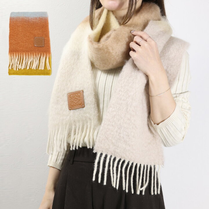 楽天市場】LOEWE ロエベ Mohair WoolStrip Scarf ストライプ モヘア  