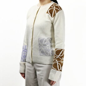 LOEWE ロエベ ANAGRAM WOOL CARDIGAN カーディガン ウール 長袖 ショート丈 ラウンドネック アナグラムロゴ レディース S359Y16K44 1952