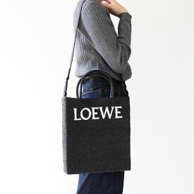 LOEWE ロエベ STANDARD TOTE A4 RAFIAA スタンダード トートバッグ ショルダーバッグ 2way A4サイズ収納可能 ラフィア レザー 本革 ロゴ レディース A563R18X04