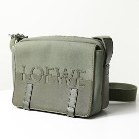 LOEWE ロエベ Military Messenger Bag メッセンジャーバッグ ショルダーバッグ クロスボディバッグ 鞄 2way アナグラム レザー メンズ B314A72X01