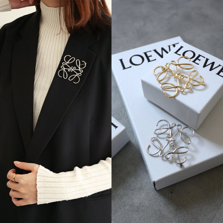 楽天市場】LOEWE ロエベ Anagram Brooch アナグラム ブローチ 
