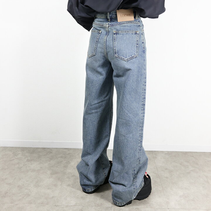 楽天市場】LOEWE ロエベ デニムパンツ Button fly Wide Denim Pants  