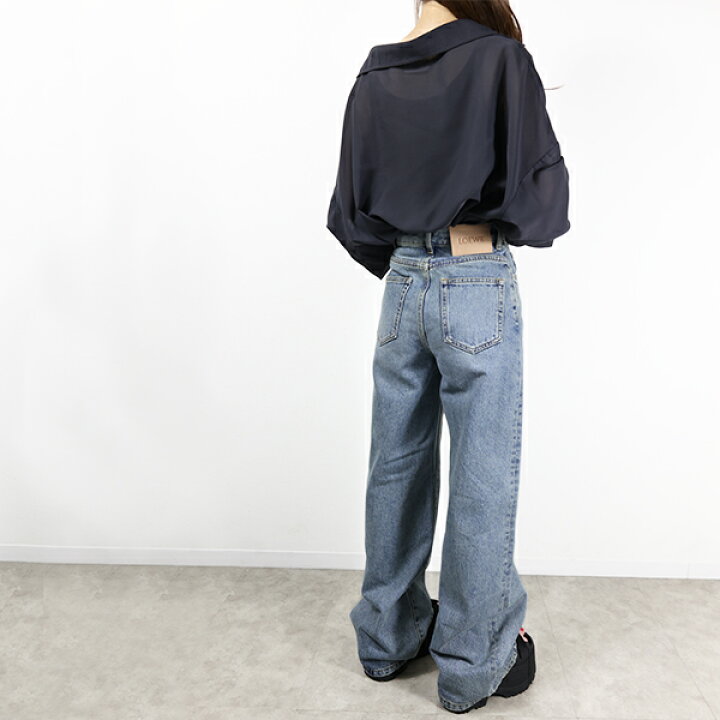 楽天市場】LOEWE ロエベ デニムパンツ Button fly Wide Denim Pants 