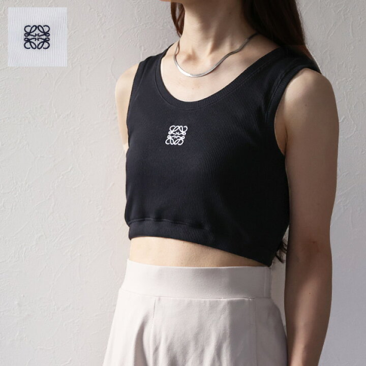 楽天市場】LOEWE ロエベ タンクトップ Anagram Logo Cropped Tank Top 