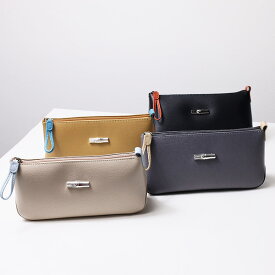 【5/31迄！SNSフォロワーさん限定 5％OFFクーポン発行中】Longchamp ロンシャン Roseau Porch ポーチ ファスナー 化粧ポーチ レザー 本革 レディース 1021 871