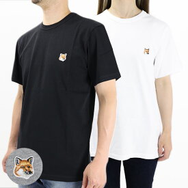 Maison Kitsune メゾンキツネ FOX HEAD PATCH T-shirt Tシャツ 半袖 クルーネック カットソー FOX刺繍 コットン100％ カジュアル メンズ　AM00103KJ0008 H150 P100 P199