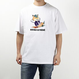 MAISON KITSUNE メゾンキツネ DRESSED FOX EASY T-SHIRT Tシャツ 半袖 クルーネック プリントTシャツ フォックス コットン メンズ KM00103KJ0008