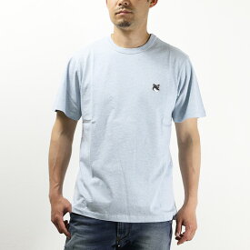 MAISON KITSUNE メゾンキツネ GREY FOX HEAD PATCH T-SHIRT Tシャツ 半袖 クルーネック クラシック FOX刺繍 コットン カジュアル メンズ GM00118 KJ0008