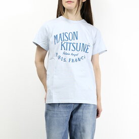 MAISON KITSUNE メゾンキツネ PALAIS ROYAL CLASSIC T-SHIRT パレロワイヤル クラシック Tシャツ 半袖 クルーネック ロゴプリント コットン レディース LW00107KJ0008