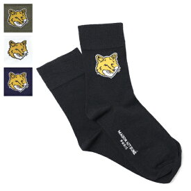 Maison Kitsune メゾンキツネ FOX HEAD SOCKS フォックスヘッド ソックス 靴下 くつ下 ロゴ コットン メンズ レディース ユニセックス LM06406 KT0010