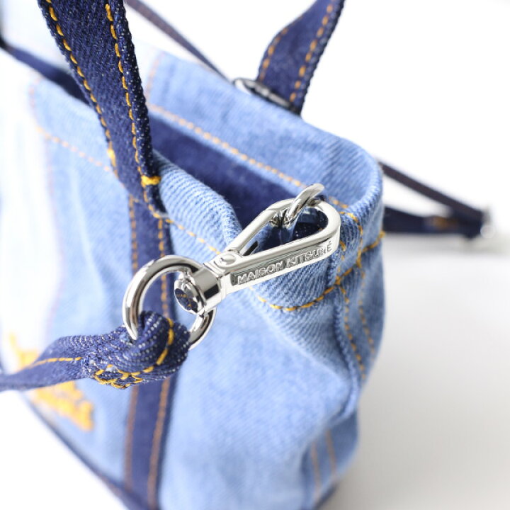 楽天市場】Maison Kitsune メゾンキツネ Fox Head Mini Denim Tote Bag 