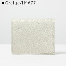 【5/31迄！SNSフォロワーさん限定 5％OFFクーポン発行中】Maison Margiela メゾンマルジェラ Bi-Fold Wallet 二つ折り財布 折りたたみ財布 ミニ財布 小銭入れあり 4ステッチ レザー レディース S56UI0140 P4455