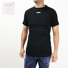 Maison Margiela メゾンマルジェラ Crew Neck T-Shirts Tシャツ 半袖 クルーネック リブ編み ロゴT コットン メンズ S50GC0688 S24430 102