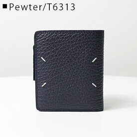 【5/31迄！SNSフォロワーさん限定 5％OFFクーポン発行中】Maison Margiela メゾン マルジェラ Leather Flap Wallet 二つ折り財布 折りたたみ財布 ミニ財布 小銭入れあり コンパクト レザー ロゴ メンズ SA1UI0023 P4455 T6313