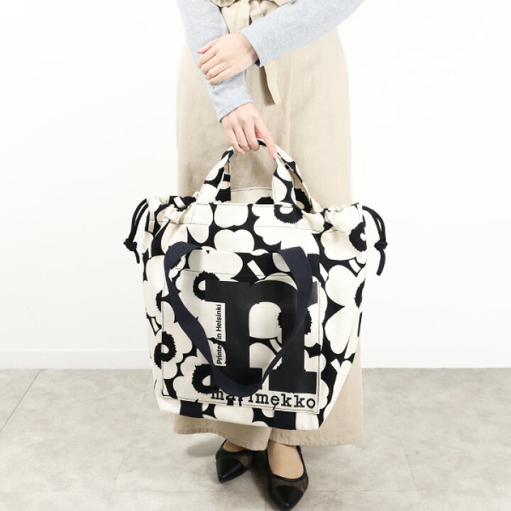 楽天市場】marimekko マリメッコ Mono CityTote Unikko 908 COTT BLK  