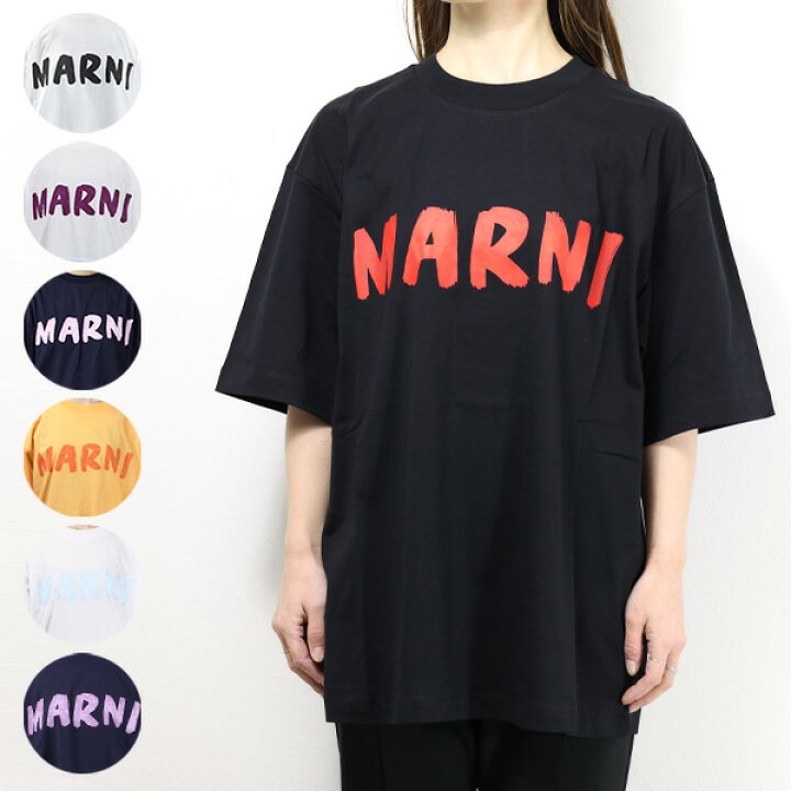 楽天市場】MARNI マルニ Oversized Logo T-Shirt Tシャツ 半袖 クルー 