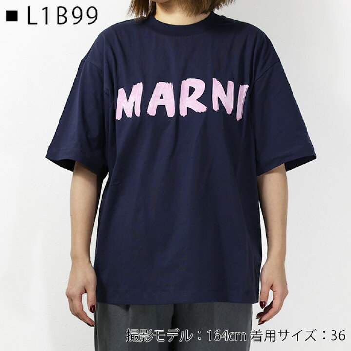 楽天市場】MARNI マルニ Oversized Logo T-Shirt Tシャツ 半袖 クルー  