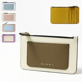 MARNI マルニ COIN CARD HOLDER WITH ZIP コインケース 小銭入れ カードケース フラグメントケース ミニ財布 バイカラー レザー レディース PFMO0025U2 LV520