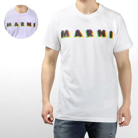 4/30迄！Instagramフォロワーさん限定クーポン発行中！MARNI マルニ Logo T-Shirts Tシャツ 半袖 クルーネック ロゴT 3Dロゴ オーガニックコットン メンズ HUMU0198PE USCV16