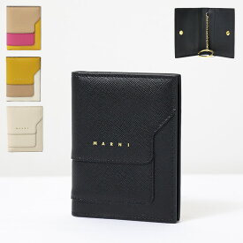 MARNI マルニ TRUNK Card Case With Key Ring カードケース 定期入れ パスケース キーリング付き 二つ折り レザー マルチカラー レディース PFMO0076U0LV520