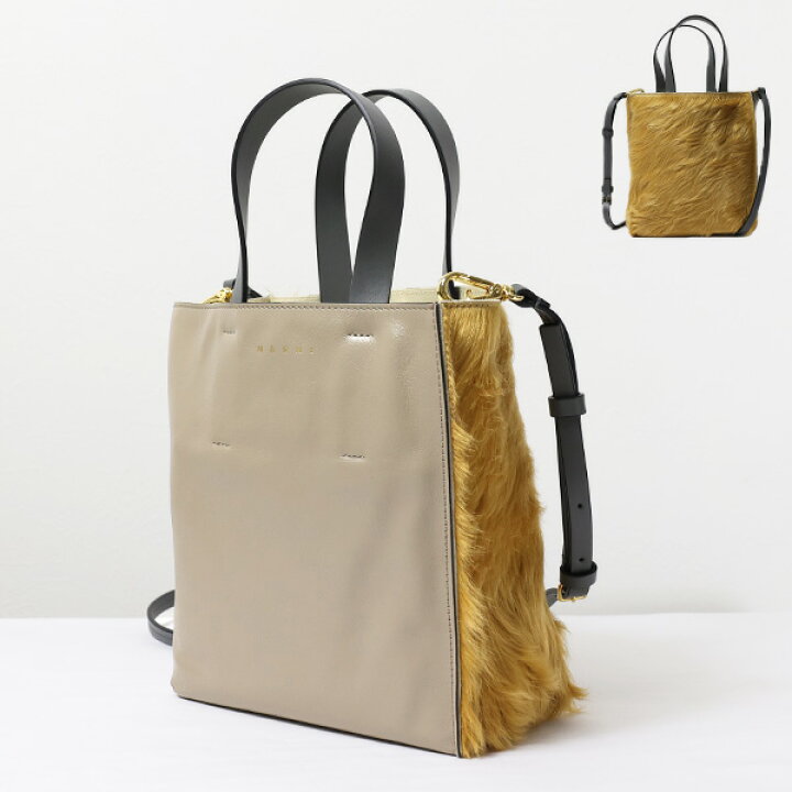 楽天市場】MARNI マルニ MUSEO SOFT MINI Shearling Shoulder Bag 