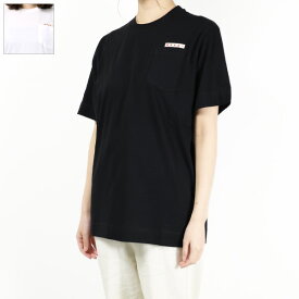 MARNI マルニ Pocket T Shirts Tシャツ 半袖 クルーネック ロゴパッチ コットン シンプル 大人もOK キッズ メンズ レディース M01064 M00NE