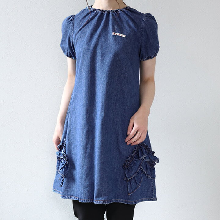 楽天市場】MARNI マルニ Denim Dress デニムワンピース ラッフル付き  