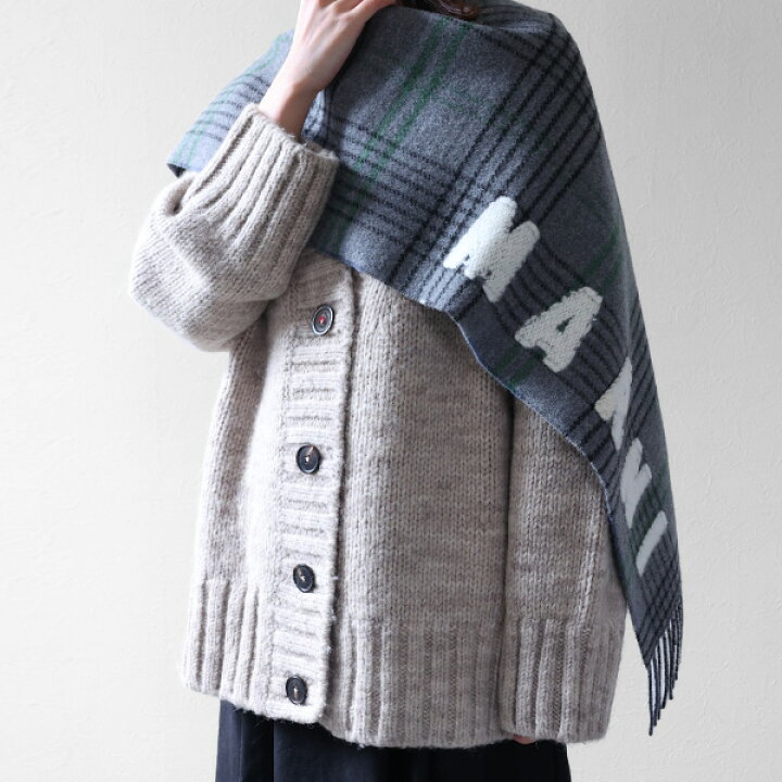 楽天市場】MARNI マルニ Double Check Wool Scarf ダブルチェック 