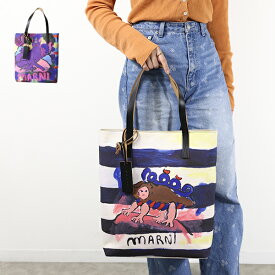 MARNI マルニ トートバッグ Shopping Tote Bag SHMP0091U0 P5336 SHMP0091U0 P5337 レディース メンズ A4対応 キャンバス×レザー ショッピングバッグ ロゴ 鞄 LaG Onlinestore